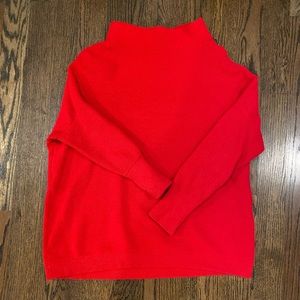 Free people slouchy ottoman tunic in bright red size XL